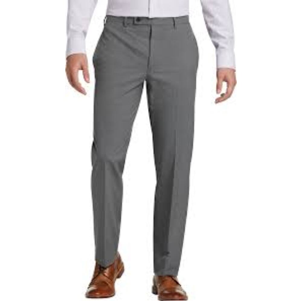 Lauren Ralph Lauren Gray Flat Front Classic Fit Dress Pants Size W42 x 30L